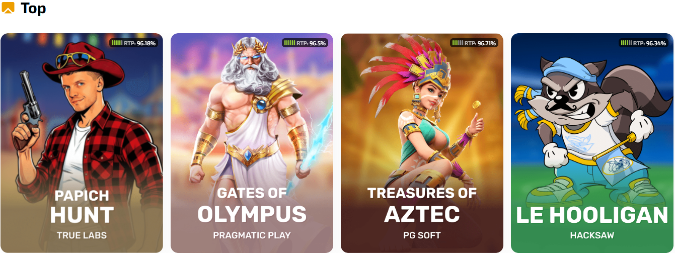 Jogos em alta no Dragon Money
